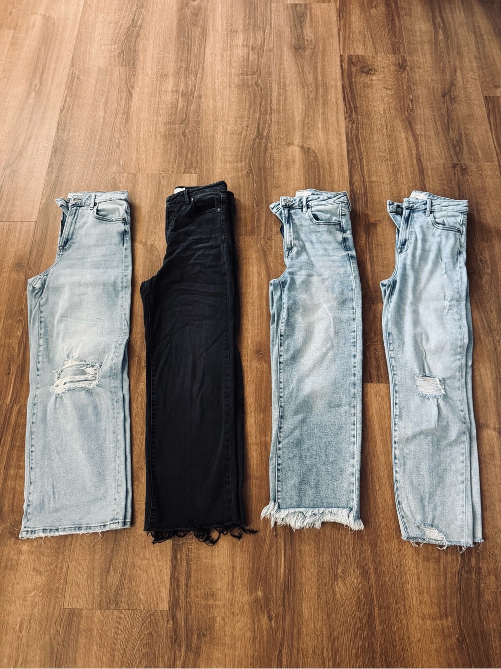 Women's Ankle & Cropped Jeans - Light Blue and Black - (Brand Unspecified)